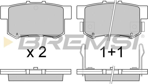 Bremsi BP2544 - Bremžu uzliku kompl., Disku bremzes autodraugiem.lv