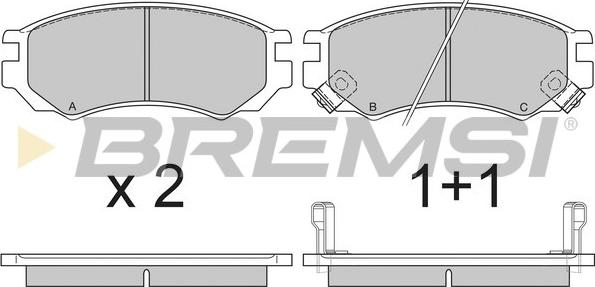 Bremsi BP2512 - Bremžu uzliku kompl., Disku bremzes autodraugiem.lv