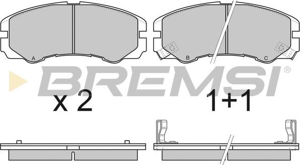 Bremsi BP2580 - Bremžu uzliku kompl., Disku bremzes autodraugiem.lv