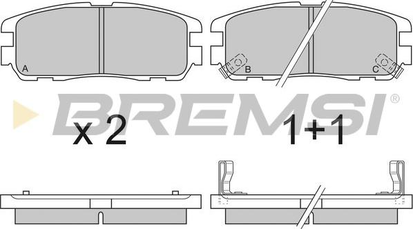 Bremsi BP2581 - Bremžu uzliku kompl., Disku bremzes autodraugiem.lv