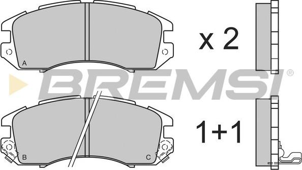 Bremsi BP2535 - Bremžu uzliku kompl., Disku bremzes autodraugiem.lv