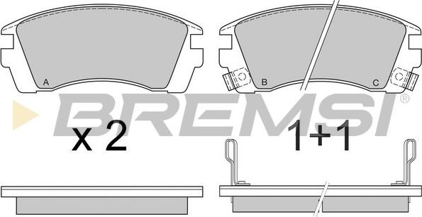 Bremsi BP2575 - Bremžu uzliku kompl., Disku bremzes autodraugiem.lv