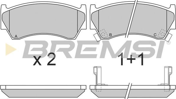 Bremsi BP2691 - Bremžu uzliku kompl., Disku bremzes autodraugiem.lv