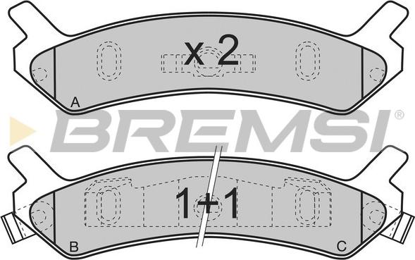 Bremsi BP2655 - Bremžu uzliku kompl., Disku bremzes autodraugiem.lv