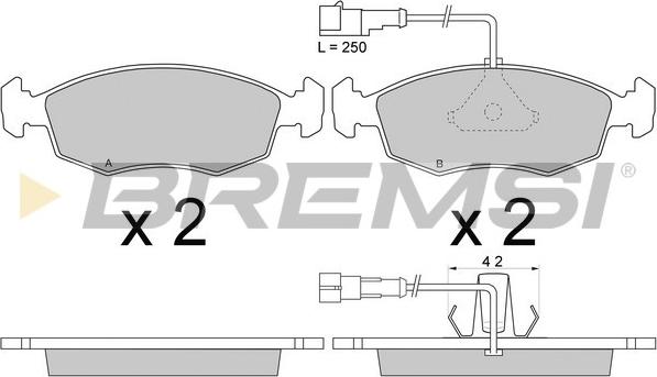 Bremsi BP2669 - Bremžu uzliku kompl., Disku bremzes autodraugiem.lv