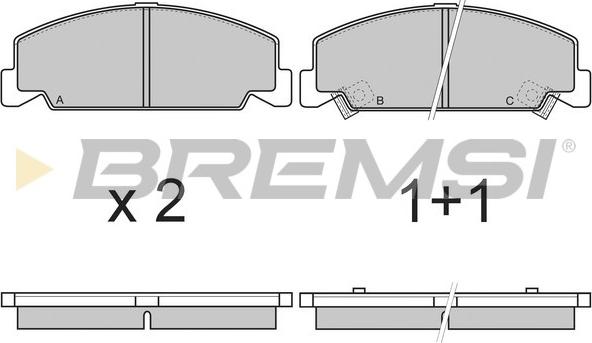 Bremsi BP2634 - Bremžu uzliku kompl., Disku bremzes autodraugiem.lv