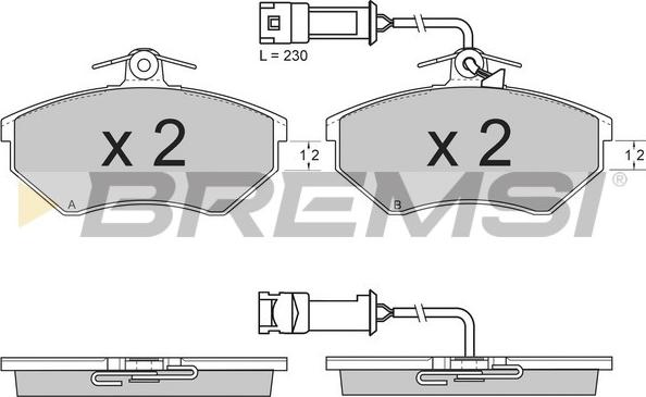 Bremsi BP2637 - Bremžu uzliku kompl., Disku bremzes autodraugiem.lv