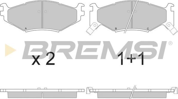 Bremsi BP2629 - Bremžu uzliku kompl., Disku bremzes autodraugiem.lv