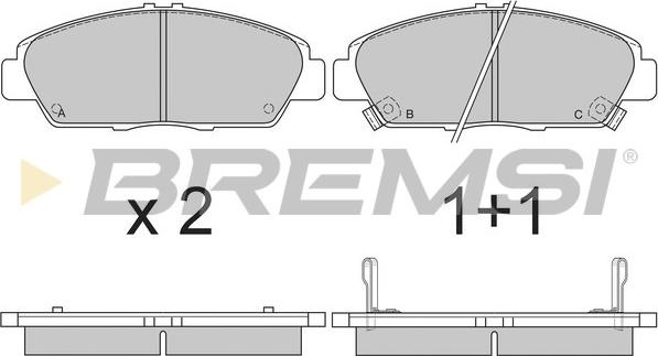 Bremsi BP2621 - Bremžu uzliku kompl., Disku bremzes autodraugiem.lv