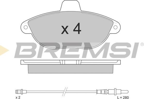 Bremsi BP2678 - Bremžu uzliku kompl., Disku bremzes autodraugiem.lv