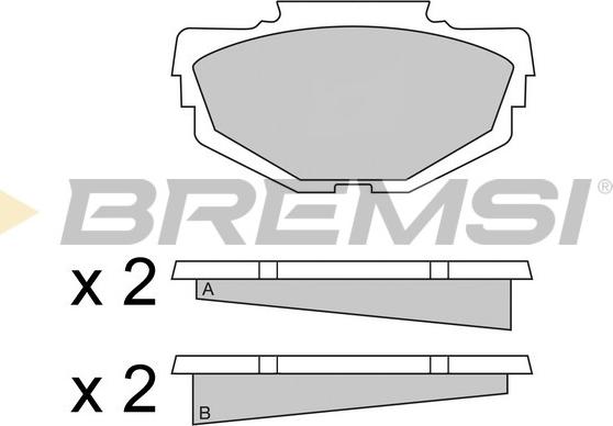 Bremsi BP2040 - Bremžu uzliku kompl., Disku bremzes autodraugiem.lv