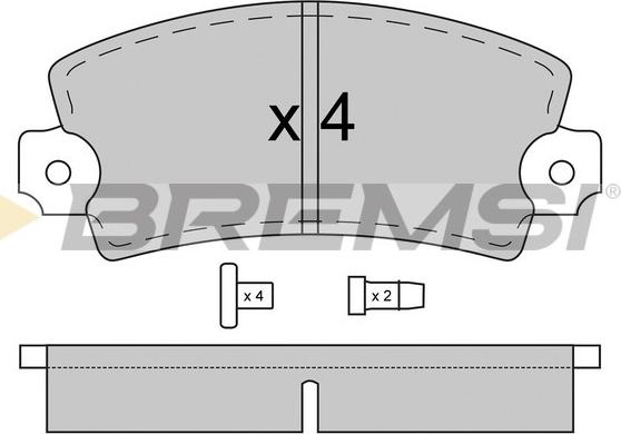 Bremsi BP2026 - Bremžu uzliku kompl., Disku bremzes autodraugiem.lv