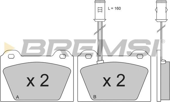 Bremsi BP2164 - Bremžu uzliku kompl., Disku bremzes autodraugiem.lv