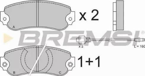 Bremsi BP2175 - Bremžu uzliku kompl., Disku bremzes autodraugiem.lv