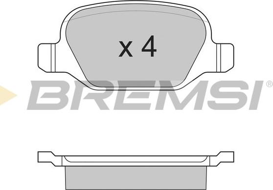 Bremsi BP2890 - Bremžu uzliku kompl., Disku bremzes autodraugiem.lv