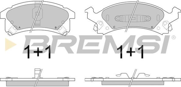 Bremsi BP2893 - Bremžu uzliku kompl., Disku bremzes autodraugiem.lv