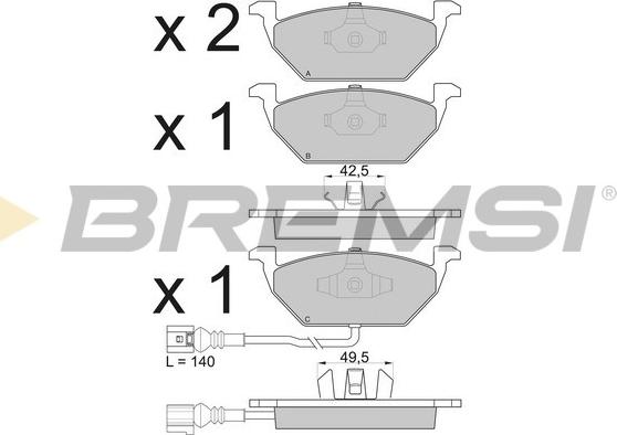 Bremsi BP2848 - Bremžu uzliku kompl., Disku bremzes autodraugiem.lv