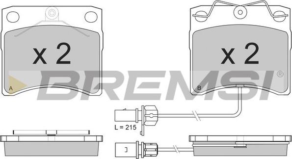 Bremsi BP2869 - Bremžu uzliku kompl., Disku bremzes autodraugiem.lv