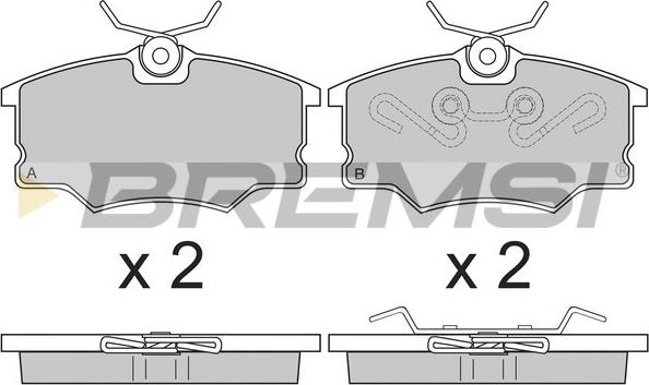 Bremsi BP2805 - Bremžu uzliku kompl., Disku bremzes autodraugiem.lv