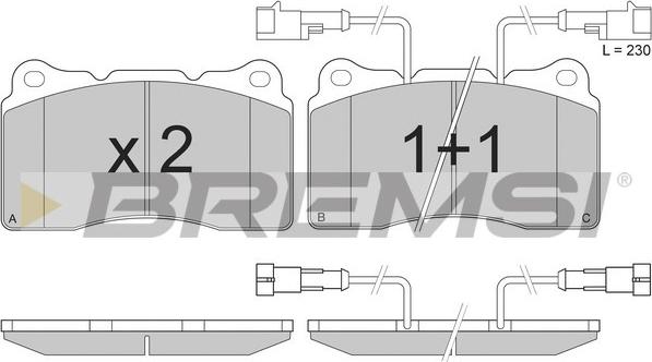 Bremsi BP2836 - Bremžu uzliku kompl., Disku bremzes autodraugiem.lv