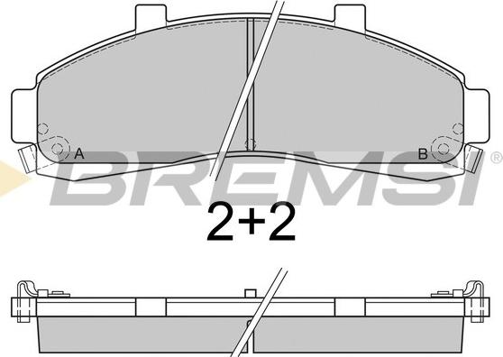 Bremsi BP2829 - Bremžu uzliku kompl., Disku bremzes autodraugiem.lv