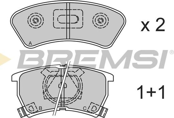 Bremsi BP2352 - Bremžu uzliku kompl., Disku bremzes autodraugiem.lv