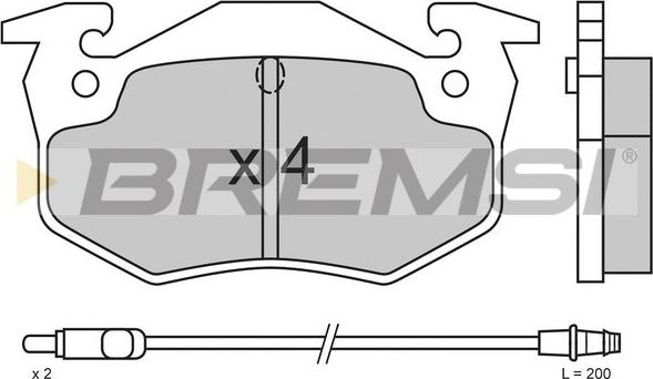 Bremsi BP2338 - Bremžu uzliku kompl., Disku bremzes autodraugiem.lv