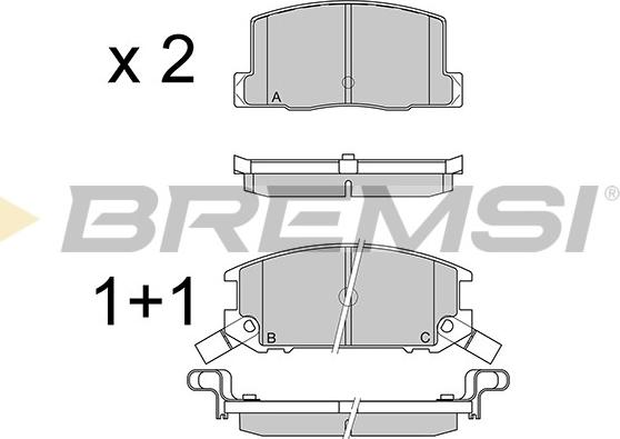 Bremsi BP2325 - Bremžu uzliku kompl., Disku bremzes autodraugiem.lv