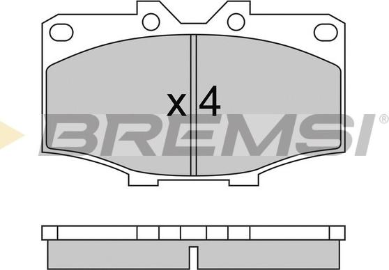 Bremsi BP2242 - Bremžu uzliku kompl., Disku bremzes autodraugiem.lv