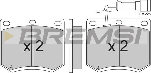 Bremsi BP2205 - Bremžu uzliku kompl., Disku bremzes autodraugiem.lv