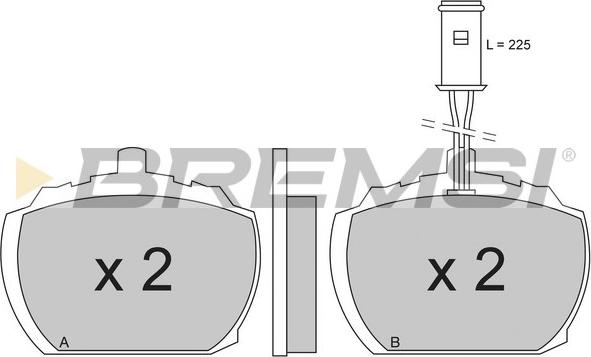 Bremsi BP2207 - Bremžu uzliku kompl., Disku bremzes autodraugiem.lv