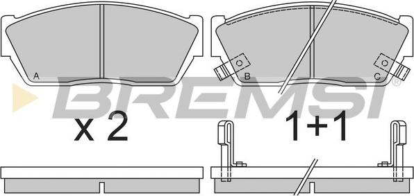 Bremsi BP2288 - Bremžu uzliku kompl., Disku bremzes autodraugiem.lv