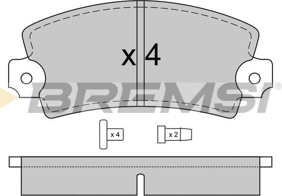 Bremsi BP2220 - Bremžu uzliku kompl., Disku bremzes autodraugiem.lv