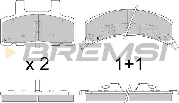 Bremsi BP2790 - Bremžu uzliku kompl., Disku bremzes autodraugiem.lv