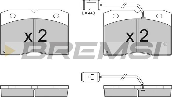 Bremsi BP2768 - Bremžu uzliku kompl., Disku bremzes autodraugiem.lv