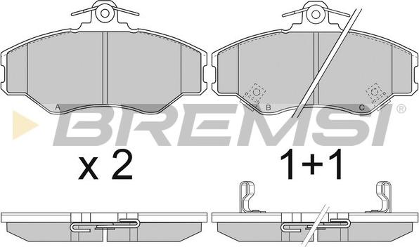 Bremsi BP2708 - Bremžu uzliku kompl., Disku bremzes autodraugiem.lv