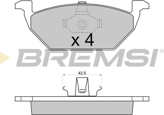 Bremsi BP2712 - Bremžu uzliku kompl., Disku bremzes autodraugiem.lv