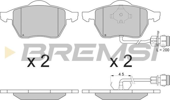 Bremsi BP2733 - Bremžu uzliku kompl., Disku bremzes autodraugiem.lv