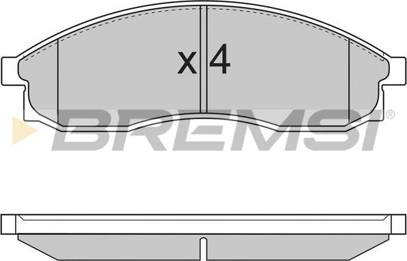 Bremsi BP2726 - Bremžu uzliku kompl., Disku bremzes autodraugiem.lv