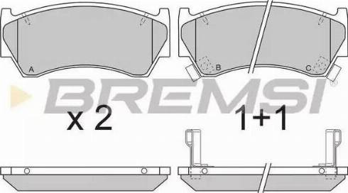 Bremsi BP2721 - Bremžu uzliku kompl., Disku bremzes autodraugiem.lv