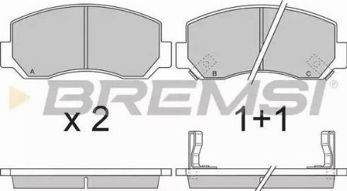 Bremsi BP2727 - Bremžu uzliku kompl., Disku bremzes autodraugiem.lv