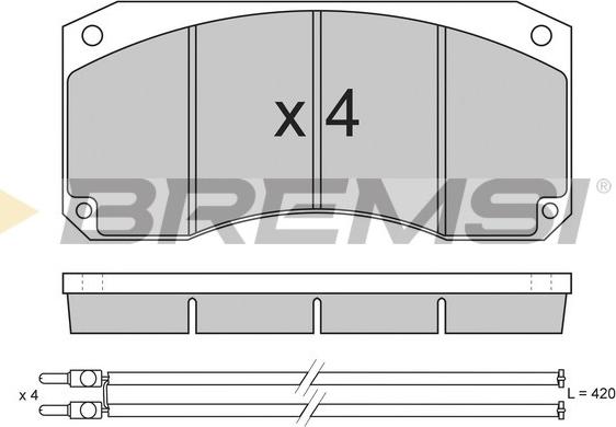 Bremsi BP7256 - Bremžu uzliku kompl., Disku bremzes autodraugiem.lv