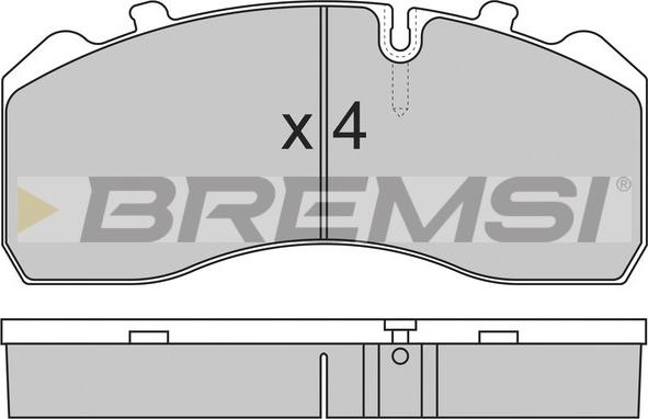 Bremsi BP7284 - Bremžu uzliku kompl., Disku bremzes autodraugiem.lv
