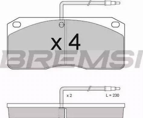 Bremsi BP7282 - Bremžu uzliku kompl., Disku bremzes autodraugiem.lv