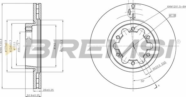 Bremsi CD5339V - Bremžu diski autodraugiem.lv