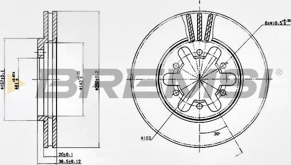 Bremsi CD6443V - Bremžu diski autodraugiem.lv