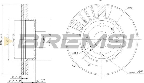 Bremsi CD6405V - Bremžu diski autodraugiem.lv