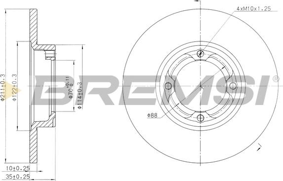Bremsi CD6418S - Bremžu diski autodraugiem.lv