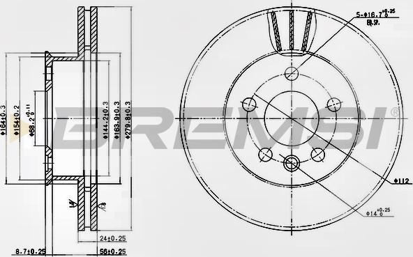 Bremsi CD6427V - Bremžu diski autodraugiem.lv