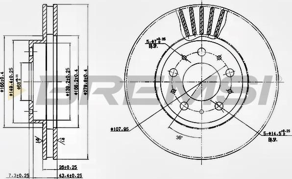 Bremsi CD6605V - Bremžu diski autodraugiem.lv